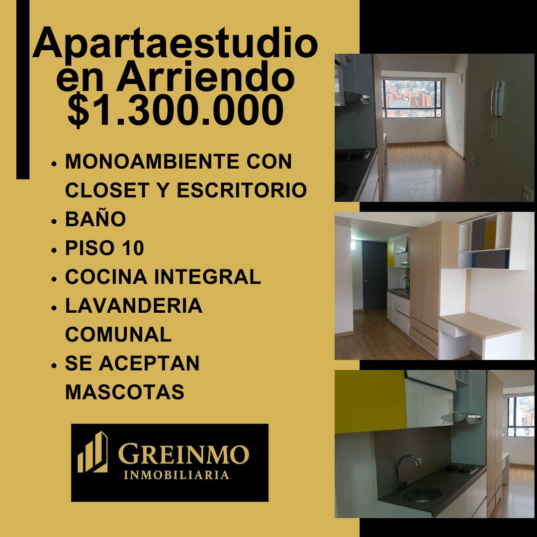 Apartaestudio en arriendo Cundinamarca Bogotá Chapinero Central 28 m2 Habitaciones 1 Baños 1 Garajes 0 Precio $1300000