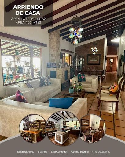 Casa Campestre en arriendo Valle Del Cauca Yumbo Yumbo 400 m2 Habitaciones 5 Baños 6 Garajes 4 Precio $8000000