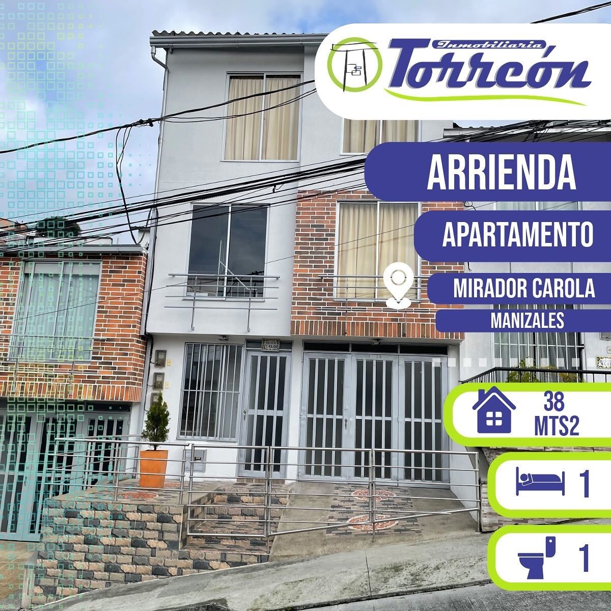 Apartaestudio en arriendo Caldas Manizales Viveros 38 m2 Habitaciones 1 Baños 1 Garajes 0 Precio $800000