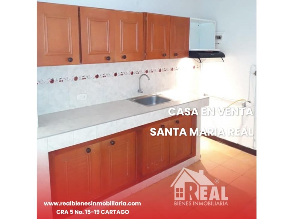 Casa en venta Valle Del Cauca Cartago Ub Santa Maria Real 100 m2 Habitaciones 3 Baños 2 Garajes 1 Precio $250000000