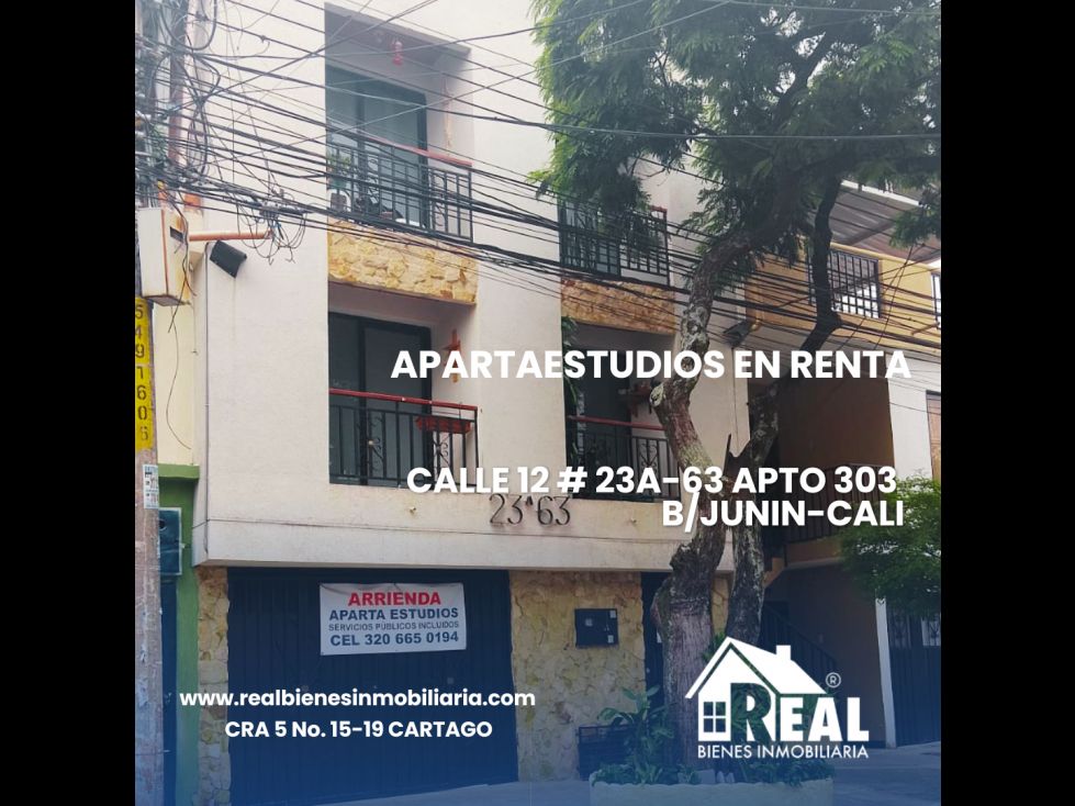 Apartaestudio en arriendo Valle Del Cauca Cali Junín 25 m2 Habitaciones 2 Baños 1 Garajes 0 Precio $900000
