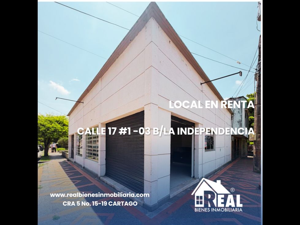 Local en arriendo Valle Del Cauca Cartago La Isabela 110 m2 Habitaciones 0 Baños 1 Garajes 0 Precio $2200000