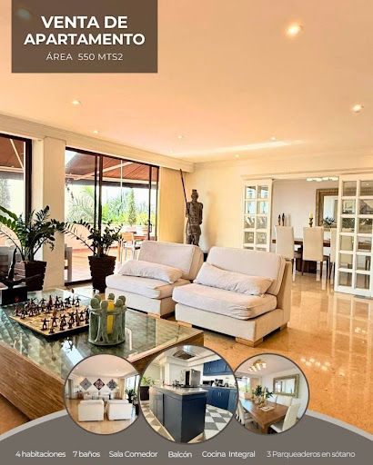 Apartamento en venta Valle Del Cauca Cali El Bosque 550 m2 Habitaciones 4 Baños 7 Garajes 3 Precio $2100000000