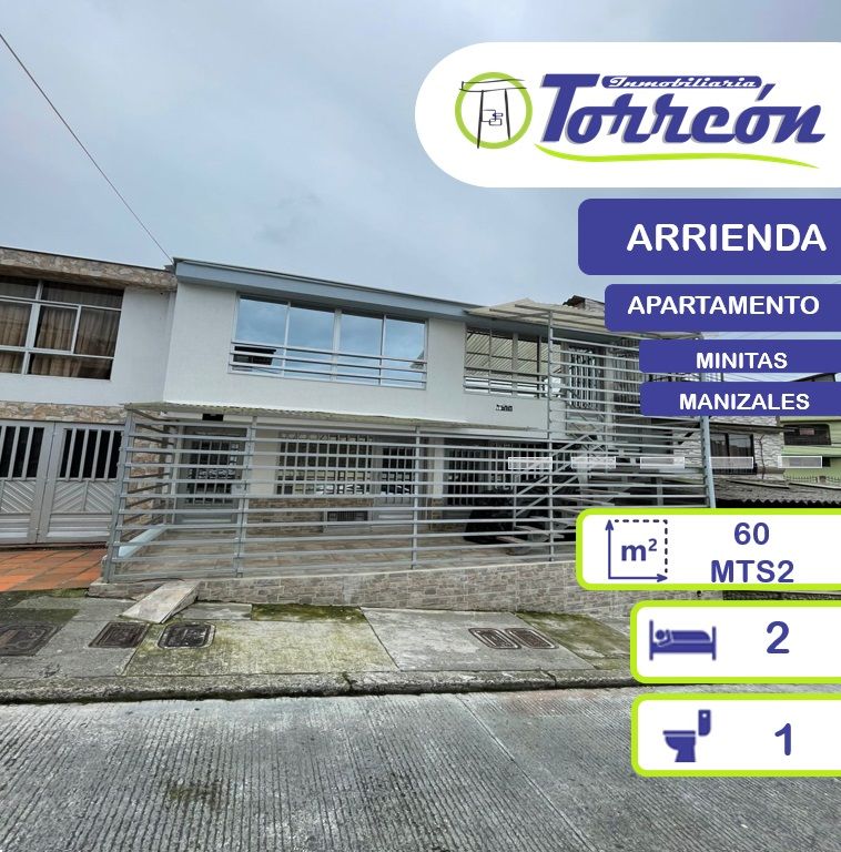 Apartamento en arriendo Caldas Manizales Minitas 60 m2 Habitaciones 2 Baños 1 Garajes 0 Precio $1200000