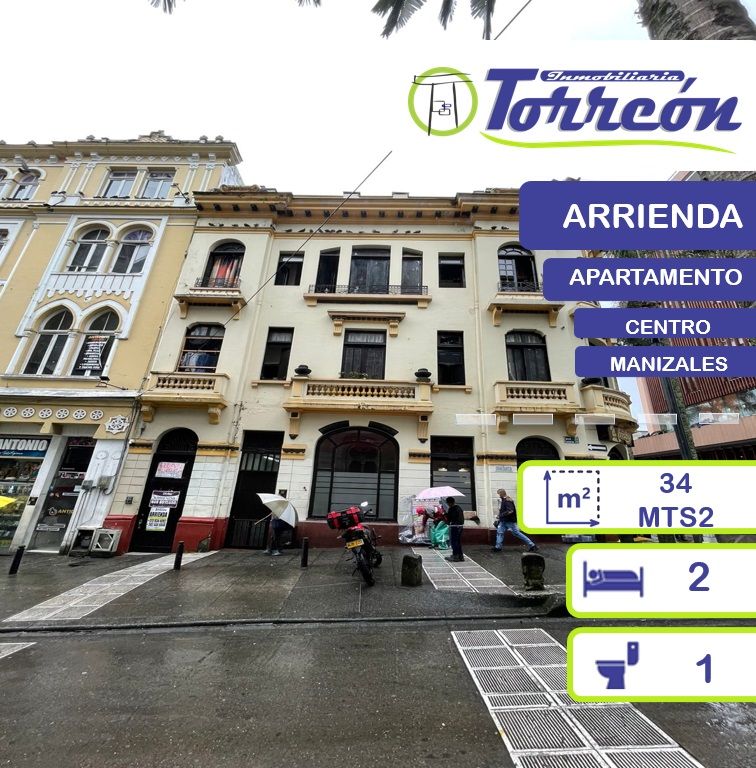 Apartamento en arriendo Caldas Manizales El Centro 34 m2 Habitaciones 2 Baños 1 Garajes 0 Precio $1500000