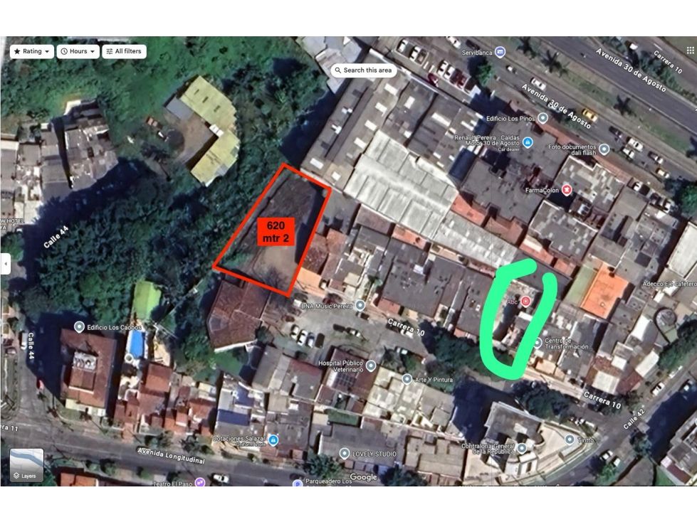 Lote en venta Risaralda Pereira Pereira 260 m2 Habitaciones 0 Baños 0 Garajes 0 Precio $800000000