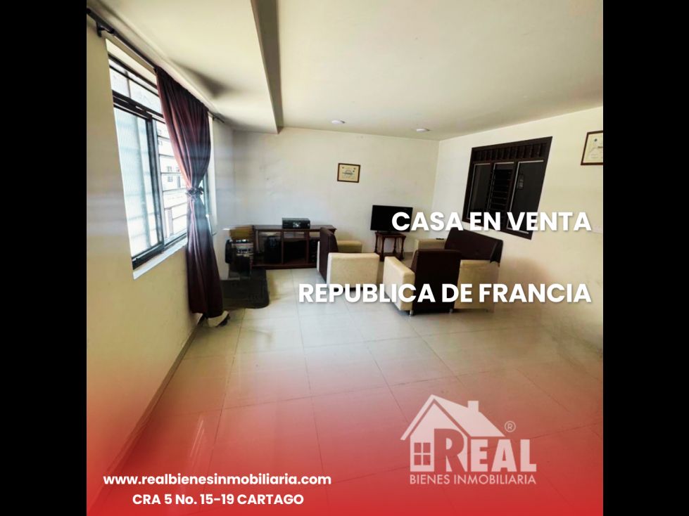 Casa en venta Valle Del Cauca Cartago República De Francia 102 m2 Habitaciones 3 Baños 1 Garajes 0 Precio $220000000