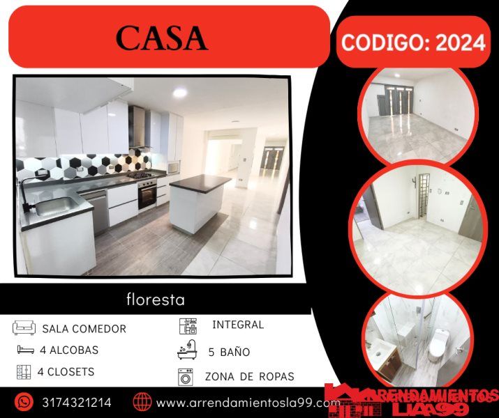 Casa en arriendo Antioquia Medellín La America 105 m2 Habitaciones 4 Baños 5 Garajes 1 Precio $3800000