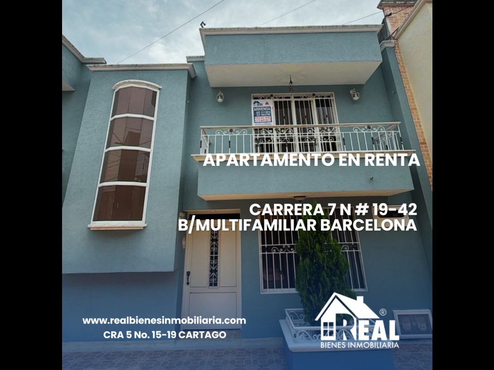 Apartamento en arriendo Valle Del Cauca Cartago Ub Santa Lucia 0 m2 Habitaciones 2 Baños 1 Garajes 0 Precio $950000