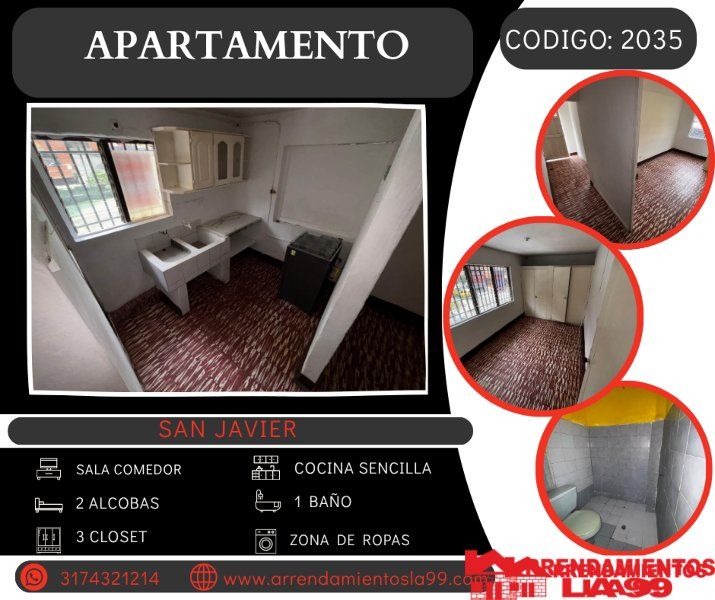 Apartamento en arriendo Antioquia Medellín El Socorro 90 m2 Habitaciones 2 Baños 1 Garajes 0 Precio $1400000