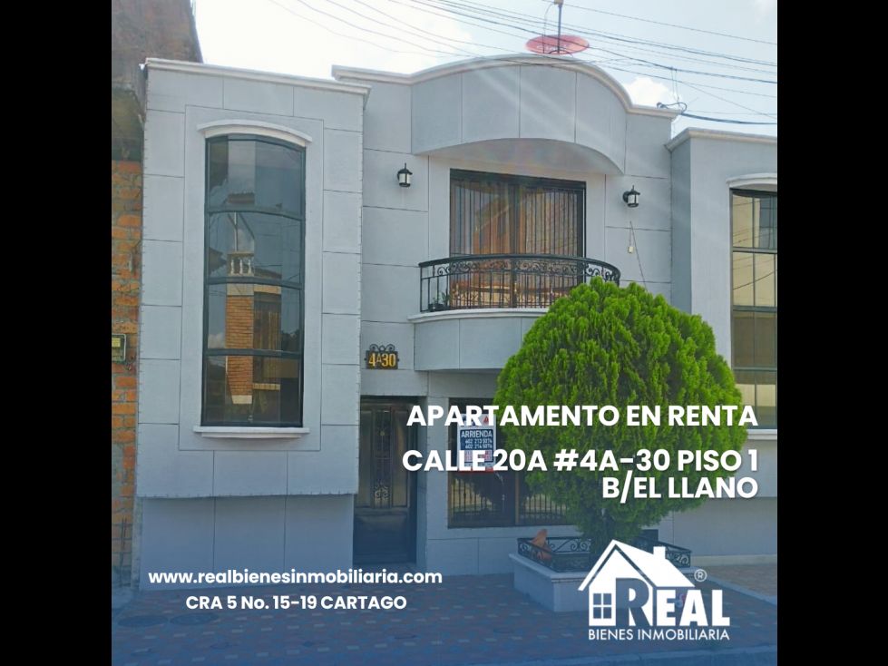 Apartamento en arriendo Valle Del Cauca Cartago El Llano 0 m2 Habitaciones 2 Baños 1 Garajes 0 Precio $800000