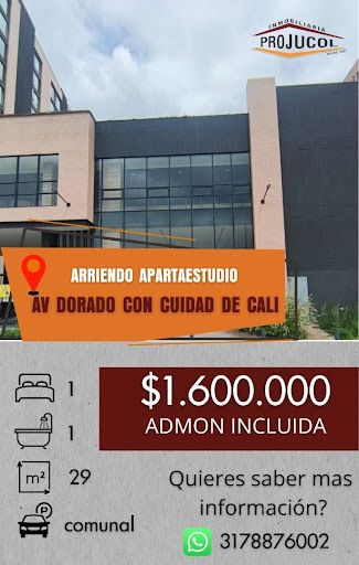 Apartaestudio en arriendo Cundinamarca Bogotá Santa Cecilia 29 m2 Habitaciones 1 Baños 1 Garajes 0 Precio $1600000