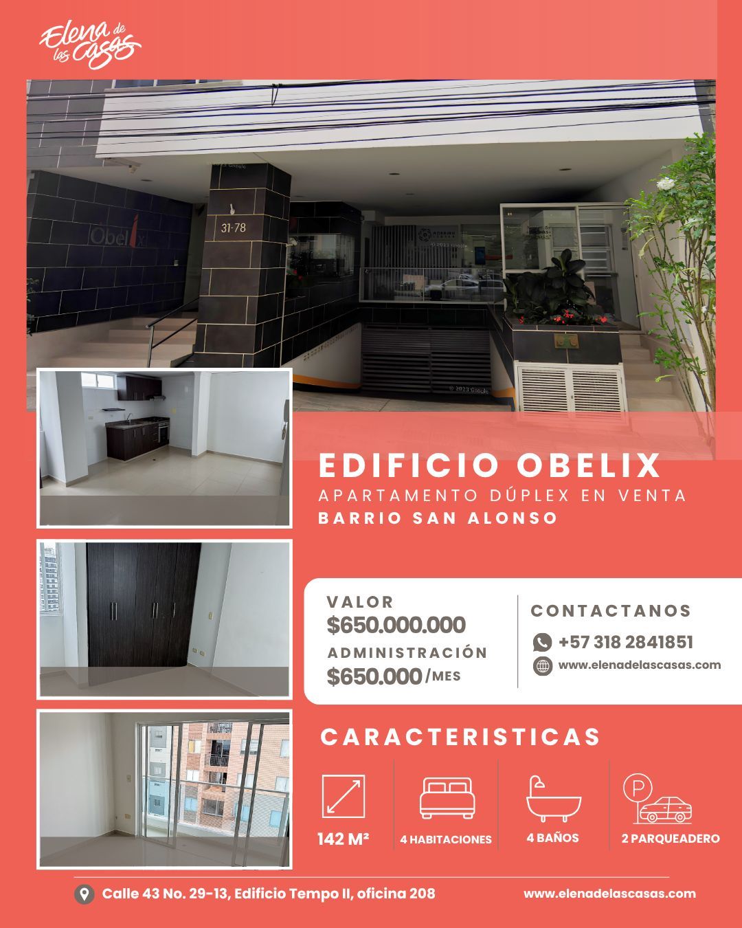 Apartamento en venta Santander Bucaramanga San Alonso 142 m2 Habitaciones 4 Baños 4 Garajes 2 Precio $650000000