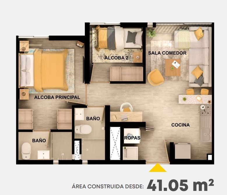 Apartamento en venta Cundinamarca Bogotá Villa Del Rio 36 m2 Habitaciones 2 Baños 1 Garajes 0 Precio $210000000