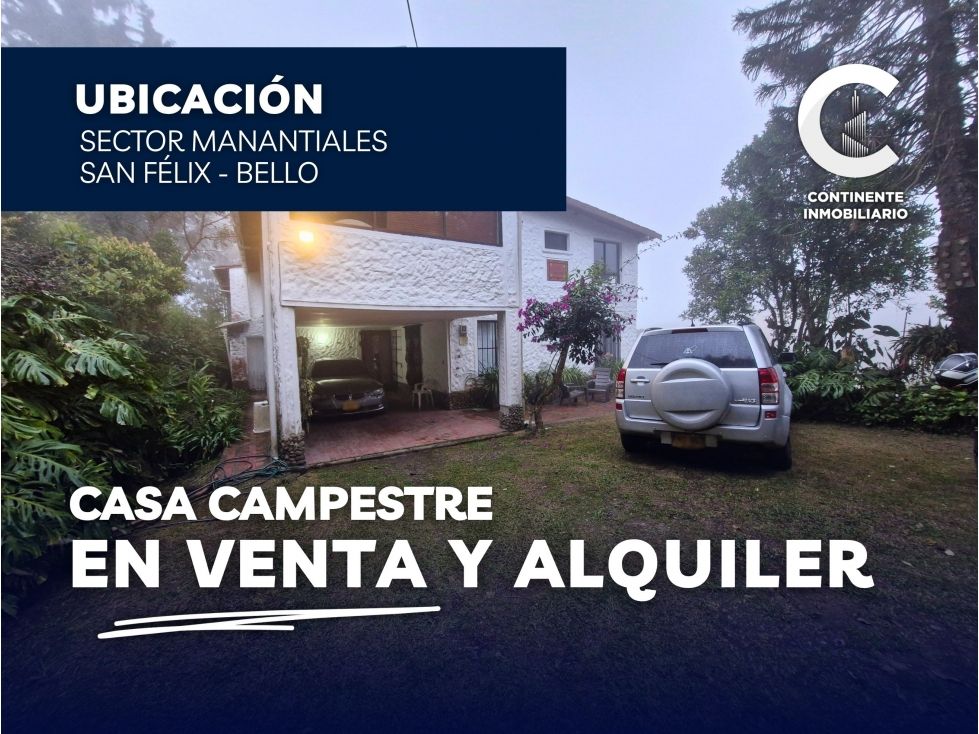 Casa Campestre en arriendo o venta Antioquia Bello Bello 650 m2 Habitaciones 4 Baños 6 Garajes 0 Precio venta $6700000000 Precio arriendo $6500000