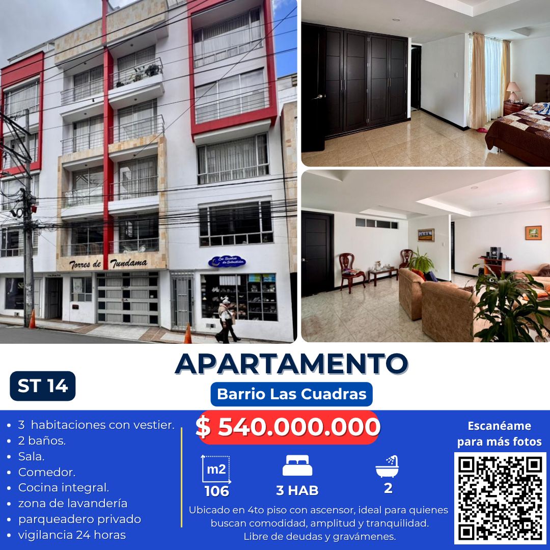 Apartamento en venta Nariño Pasto Las Américas 106 m2 Habitaciones 3 Baños 2 Garajes 1 Precio $540000000