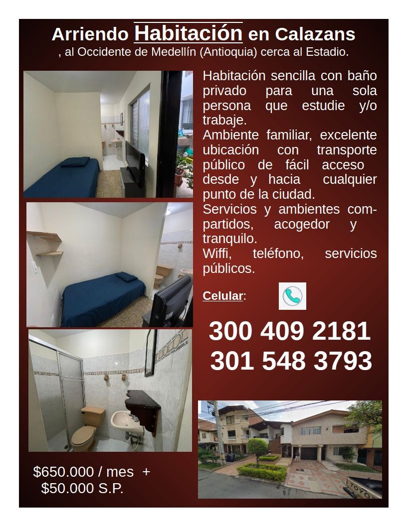 Suite en arriendo Antioquia Medellín Los Colores 20 m2 Habitaciones 1 Baños 1 Garajes 0 Precio $700000