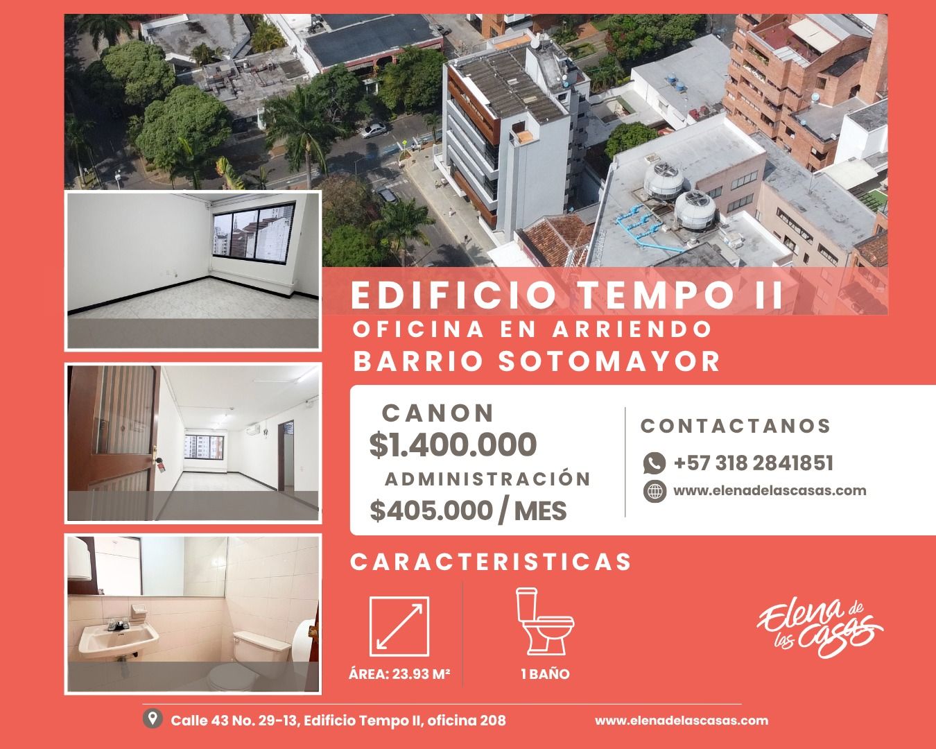 Oficina en arriendo Santander Bucaramanga Mejoras Publicas 24 m2 Habitaciones 0 Baños 0 Garajes 0 Precio $1805000