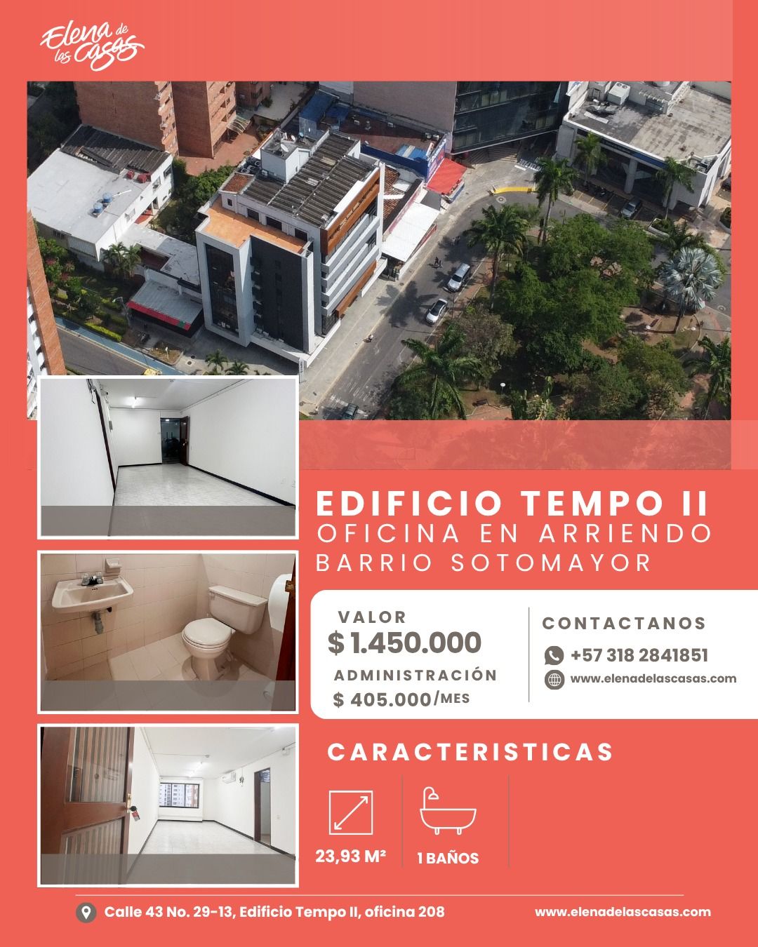Oficina en arriendo Santander Bucaramanga Mejoras Publicas 24 m2 Habitaciones 0 Baños 0 Garajes 0 Precio $1855000