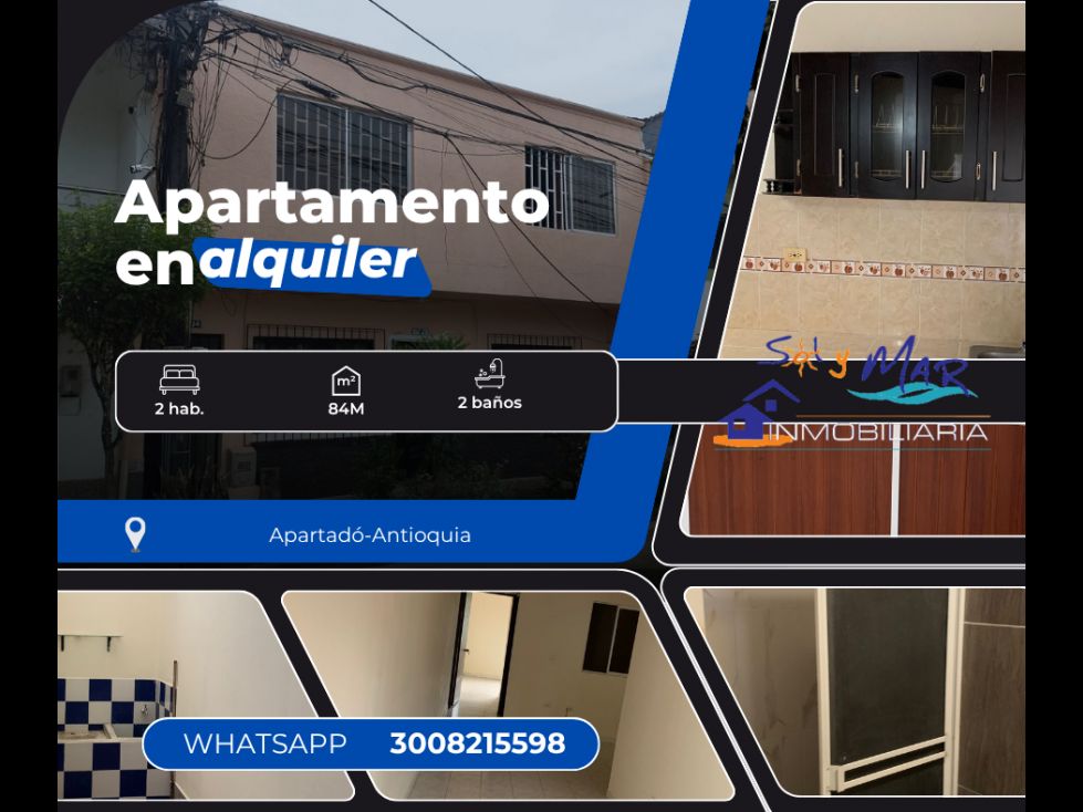 Apartamento en arriendo Antioquia Apartadó Obrero 84 m2 Habitaciones 2 Baños 1 Garajes 0 Precio $850000