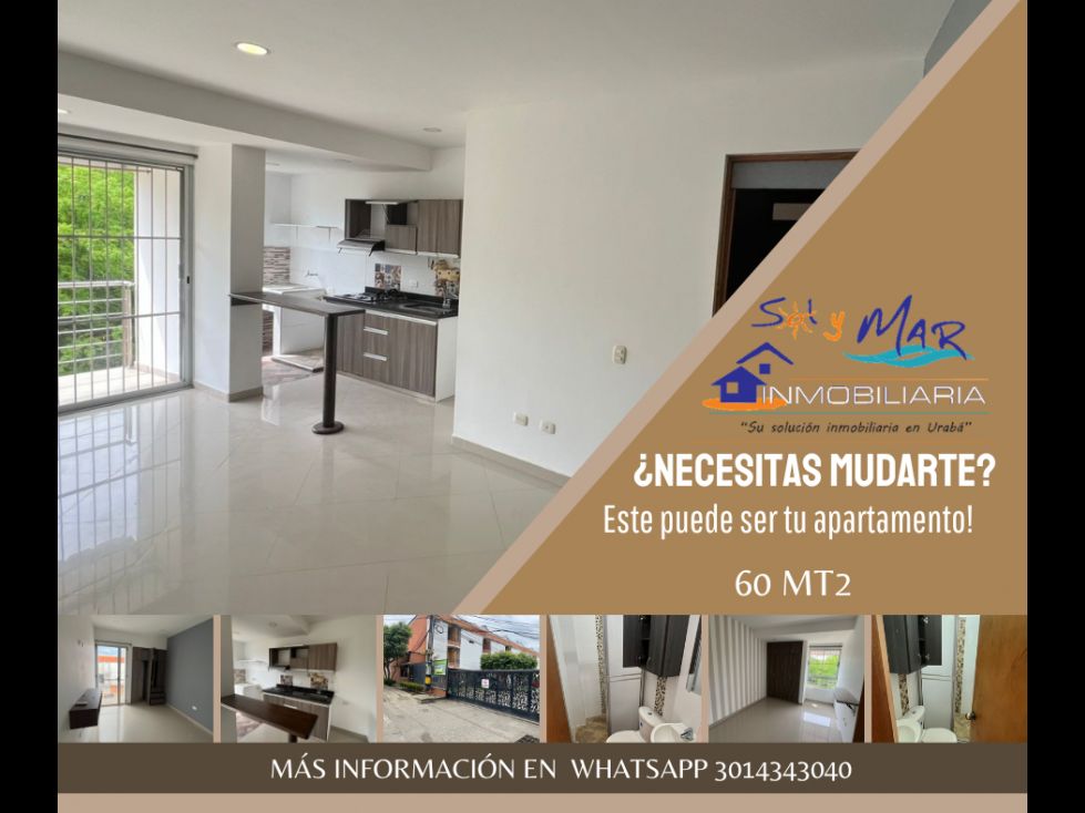 Apartamento en arriendo Antioquia Apartadó El Estadio 60 m2 Habitaciones 2 Baños 2 Garajes 1 Precio $1300000