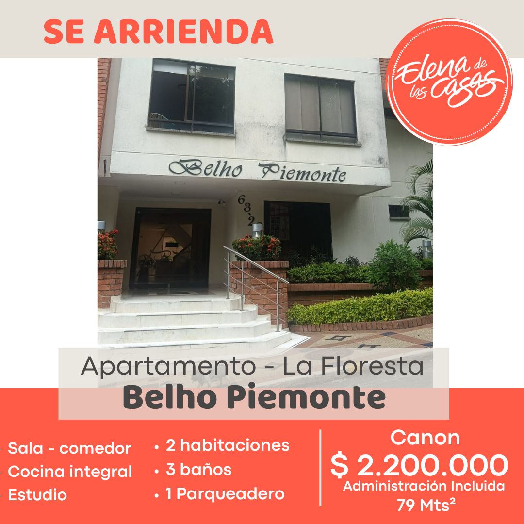 Apartamento en arriendo Santander Bucaramanga La Floresta 79 m2 Habitaciones 2 Baños 3 Garajes 1 Precio $2200000