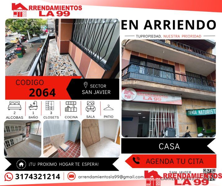 Casa en arriendo Antioquia Medellín Blanquizal 90 m2 Habitaciones 2 Baños 1 Garajes 0 Precio $2500000