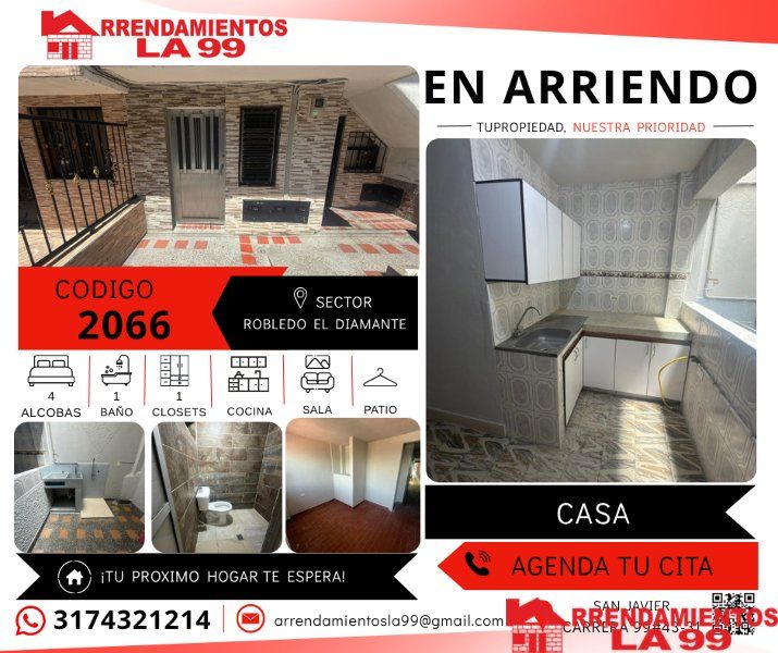 Casa en arriendo Antioquia Medellín Aures No1 80 m2 Habitaciones 4 Baños 1 Garajes 0 Precio $1200000