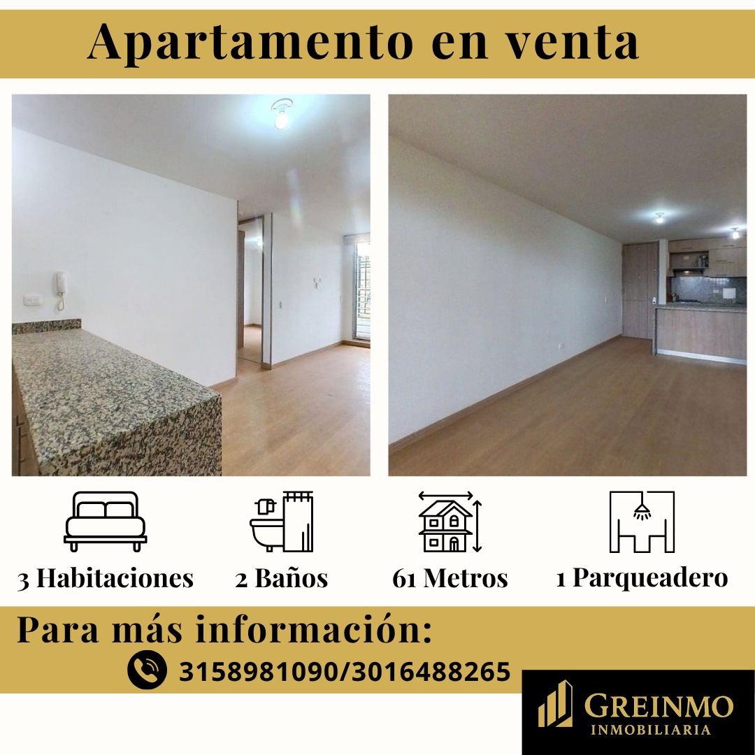 Apartamento en venta Cundinamarca Bogotá Campo Alegre 61 m2 Habitaciones 3 Baños 2 Garajes 1 Precio $360000000
