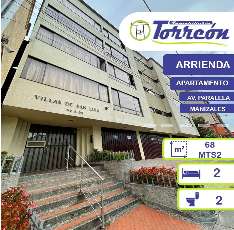 Apartamento en arriendo Caldas Manizales Versalles 68 m2 Habitaciones 2 Baños 2 Garajes 1 Precio $2000000