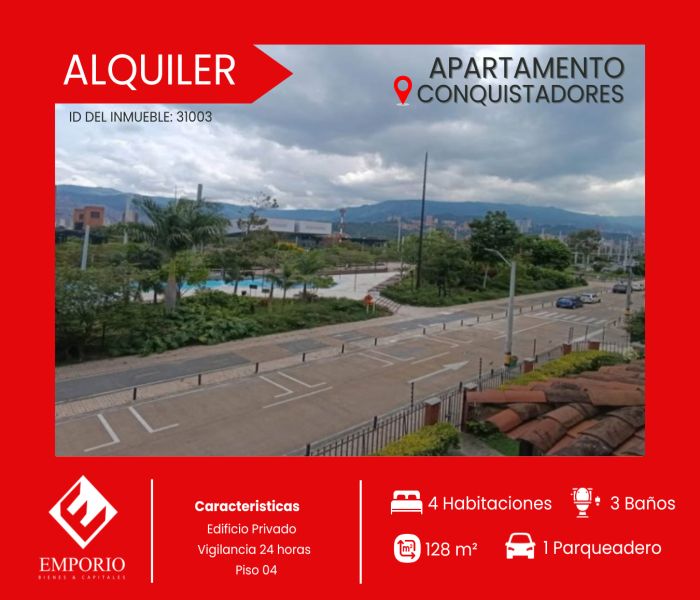 Apartamento en arriendo Antioquia Medellín La Candelaria 128 m2 Habitaciones 4 Baños 3 Garajes 1 Precio $3900000