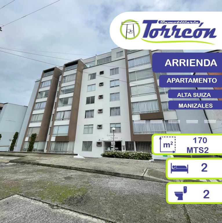 Apartamento en arriendo Caldas Manizales Alta Suiza 170 m2 Habitaciones 2 Baños 1 Garajes 1 Precio $3800000