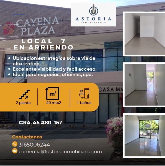Local Comercial en arriendo Atlántico Barranquilla El Porvenir 40 m2 Habitaciones 0 Baños 1 Garajes 0 Precio $2409000