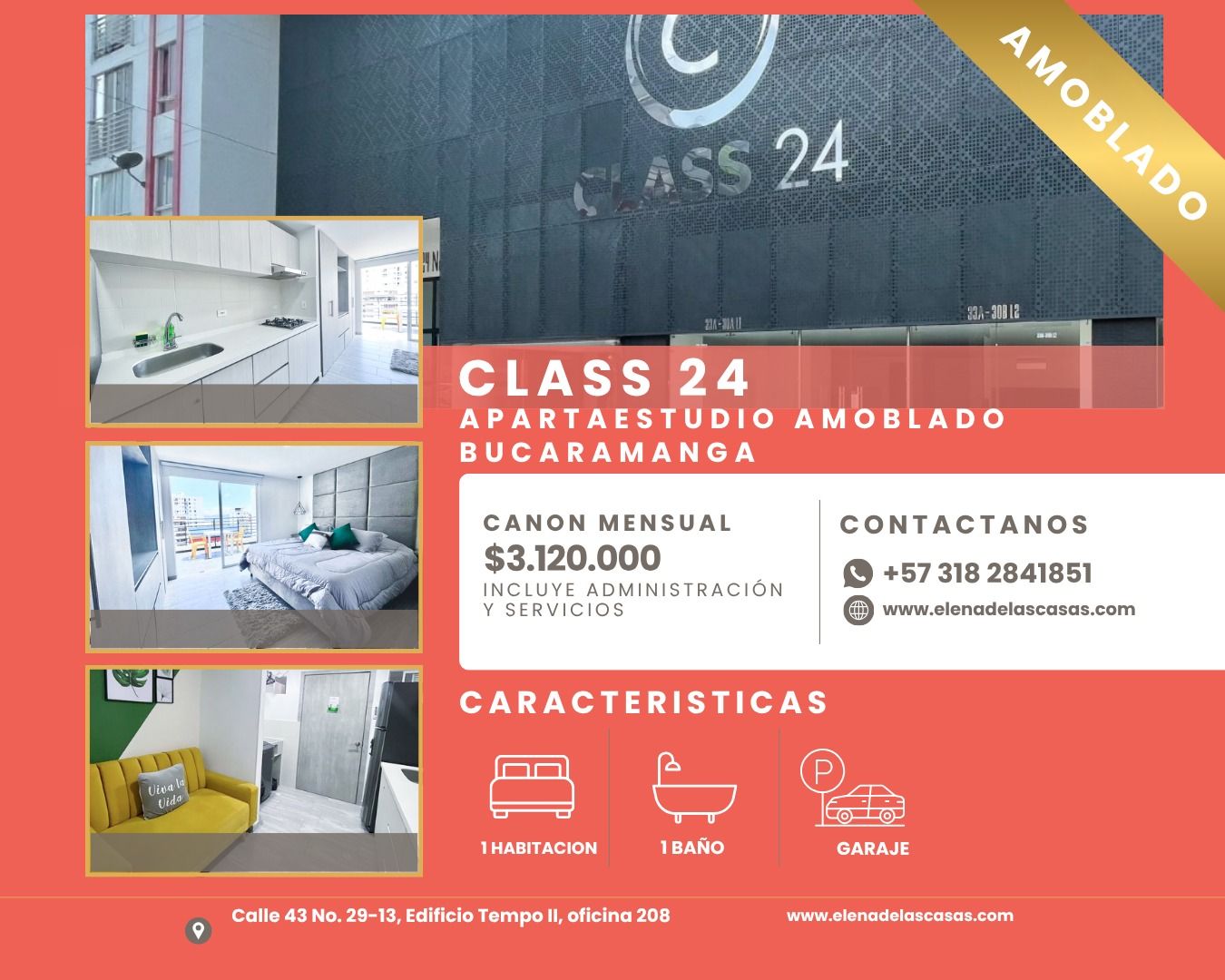 Apartaestudio en arriendo Santander Bucaramanga Antonia Santos Centro 30 m2 Habitaciones 1 Baños 1 Garajes 1 Precio $3120000