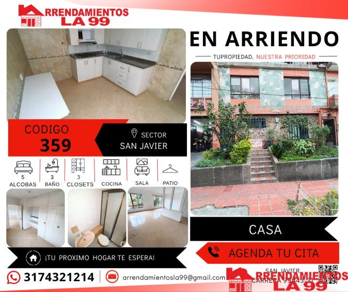 Casa en arriendo Antioquia Medellín Santa Rosa De Lima 114 m2 Habitaciones 5 Baños 3 Garajes 0 Precio $3500000