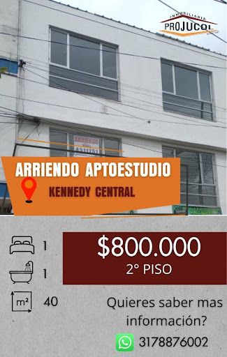 Apartaestudio en arriendo Cundinamarca Bogotá Super Manzana 8 40 m2 Habitaciones 1 Baños 1 Garajes 0 Precio $800000
