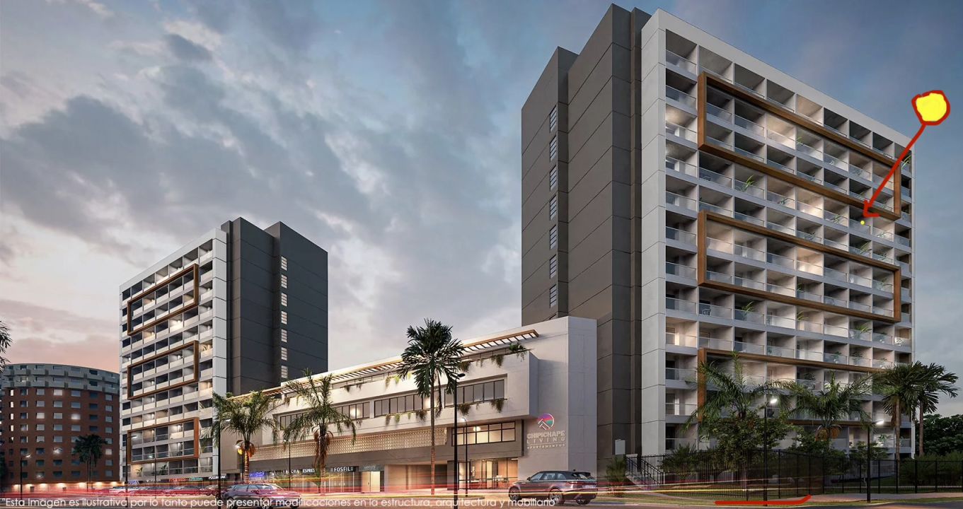 Apartaestudio en arriendo Valle Del Cauca Cali Chipichape 35 m2 Habitaciones 1 Baños 1 Garajes 1 Precio $1900000