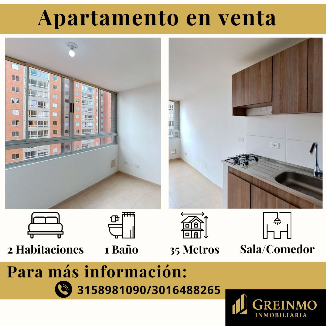 Apartamento en venta Cundinamarca Bogotá Pensilvania 35 m2 Habitaciones 2 Baños 1 Garajes 0 Precio $190000000