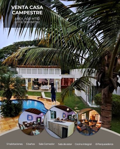 Casa Campestre en arriendo Valle Del Cauca Cali Cali 300 m2 Habitaciones 5 Baños 5 Garajes 8 Precio $14300000