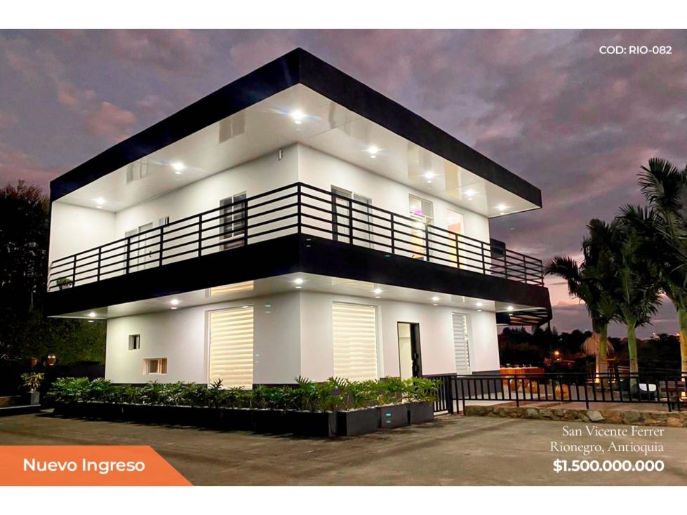 Finca en venta Antioquia Rionegro Rionegro 5500 m2 Habitaciones 4 Baños 3 Garajes 4 Precio $1500000000
