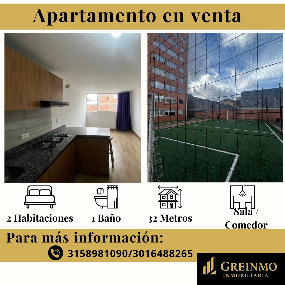 Apartamento en venta Cundinamarca Bogotá Ricaurte 32 m2 Habitaciones 2 Baños 1 Garajes 0 Precio $240000000