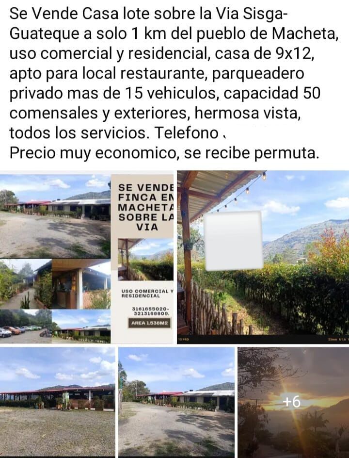 Lote en venta Cundinamarca Macheta Macheta 0 m2 Habitaciones 0 Baños 0 Garajes 0 Precio $280000000