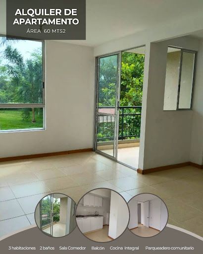 Apartamento en arriendo Valle Del Cauca Cali Villa Colombia 60 m2 Habitaciones 3 Baños 2 Garajes 1 Precio $1300000