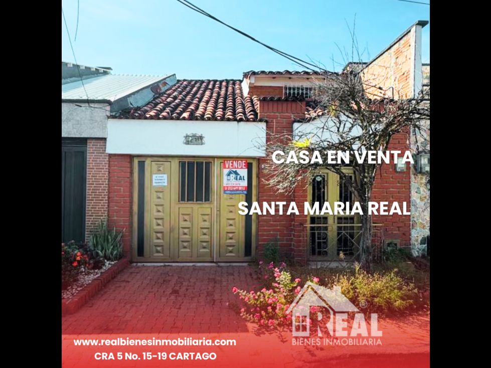Casa en venta Valle Del Cauca Cartago Ub Santa Maria Real 0 m2 Habitaciones 3 Baños 2 Garajes 2 Precio $260000000