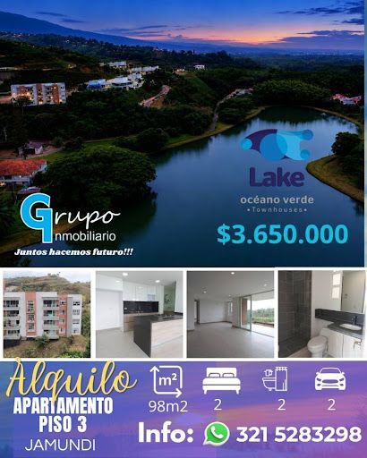 Apartamento en arriendo Valle Del Cauca Jamundí Jamundí 98 m2 Habitaciones 2 Baños 2 Garajes 2 Precio $2650000