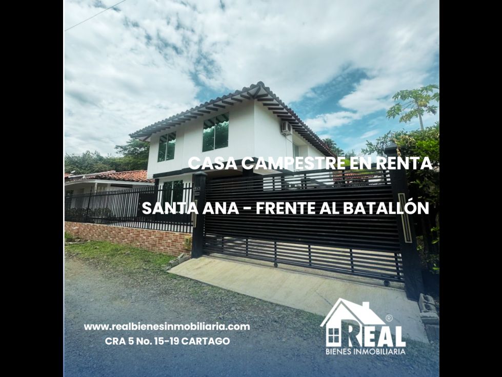 Casa en arriendo o venta Valle Del Cauca Cartago Santa Ana 0 m2 Habitaciones 3 Baños 3 Garajes 1 Precio venta $1250000000 Precio arriendo $4000000