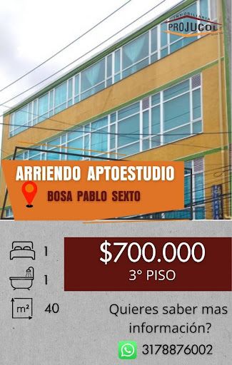 Apartaestudio en arriendo Cundinamarca Bogotá Nueva Granada 40 m2 Habitaciones 1 Baños 1 Garajes 0 Precio $700000