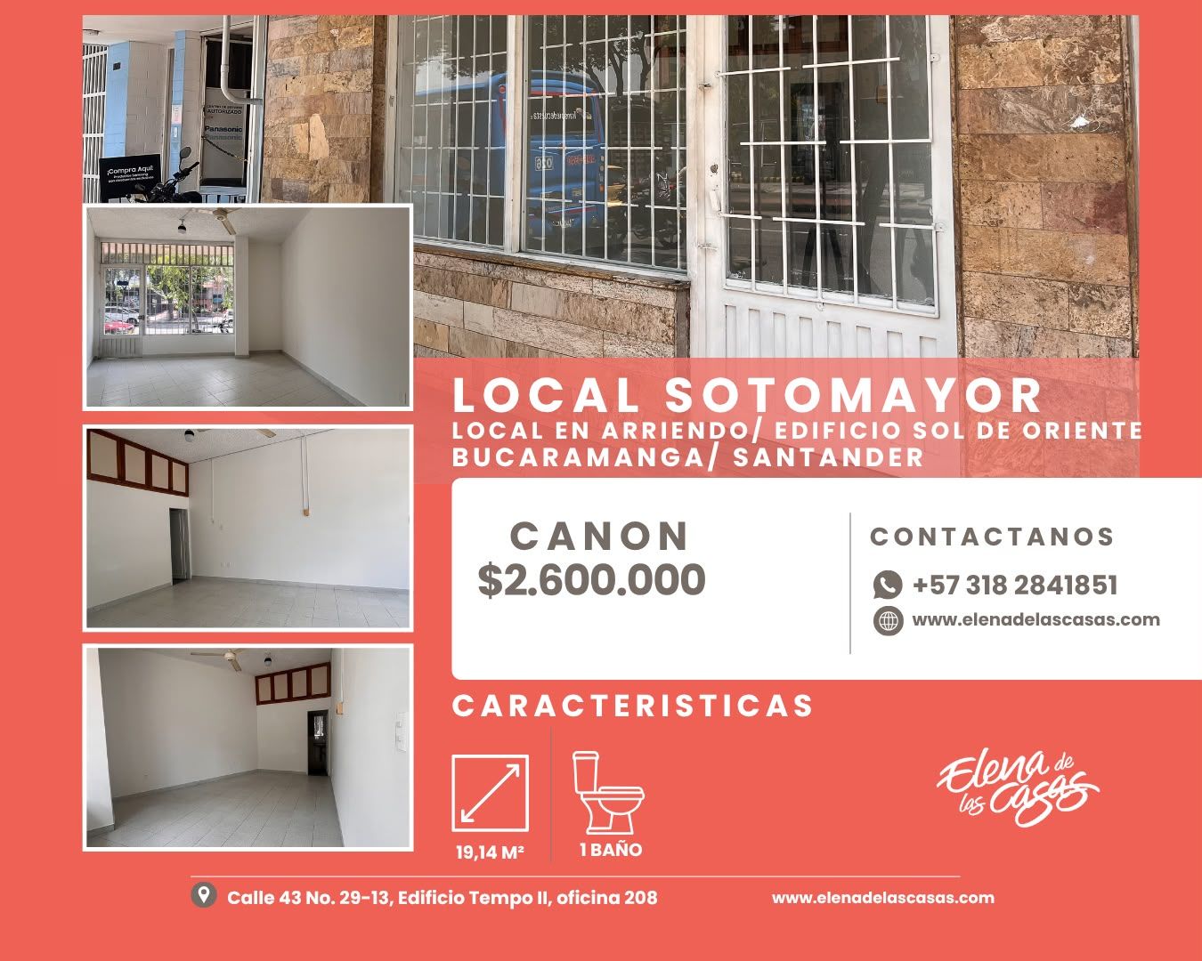 Local Comercial en arriendo Santander Bucaramanga Bolivar 19 m2 Habitaciones 0 Baños 1 Garajes 0 Precio $2600000