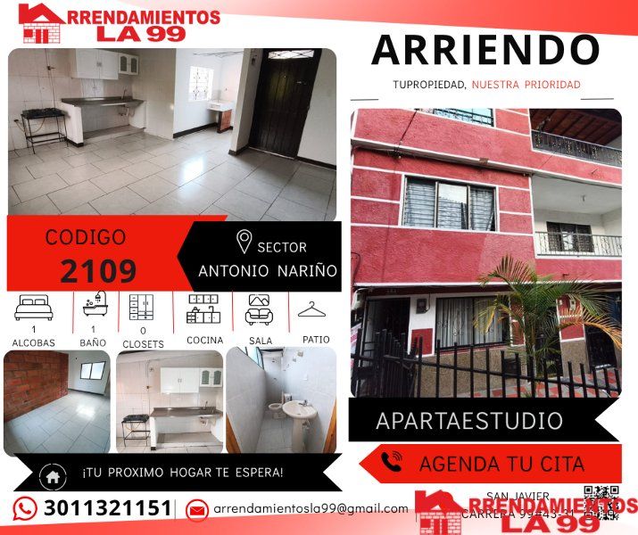 Apartaestudio en arriendo Antioquia Medellín San Cristobal 32 m2 Habitaciones 1 Baños 1 Garajes 0 Precio $850000