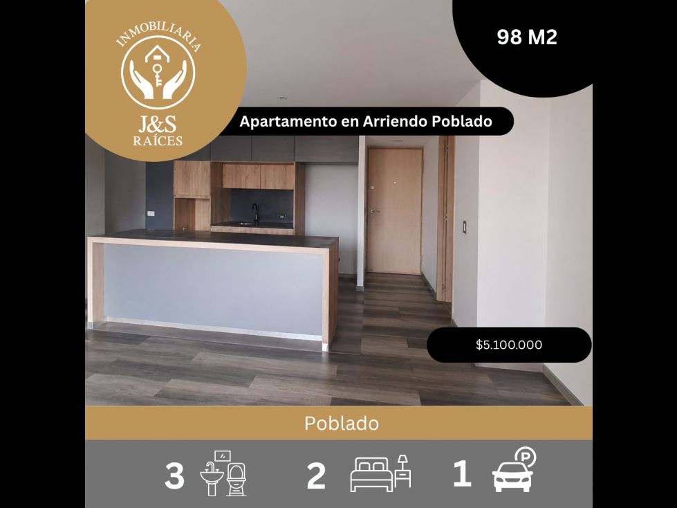 Apartamento en arriendo Antioquia Medellín La Candelaria 98 m2 Habitaciones 2 Baños 3 Garajes 2 Precio $5100000